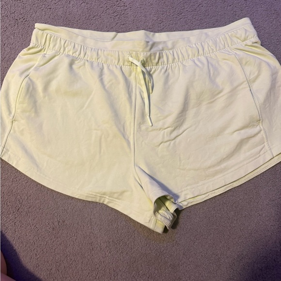 Lululemon Athletica Light Yellow Athletic Shorts - Picture 1 of 4